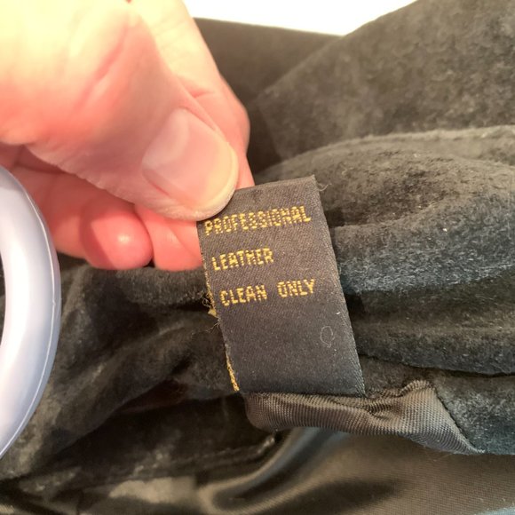 Vintage Dana Brooke black soft suede jacket size 6 oversized fits larger - Picture 13 of 15